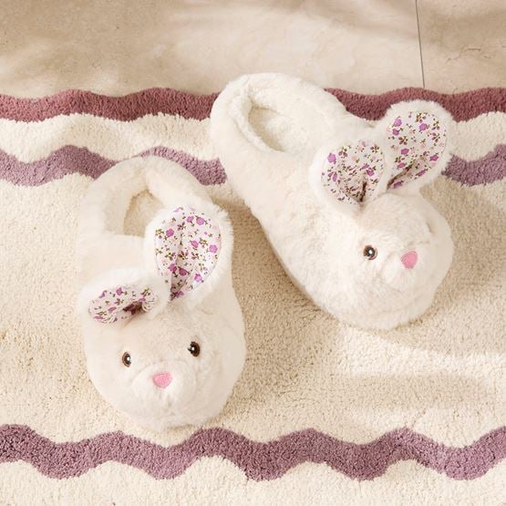 Easter Lilac Floral Patches Novelty Slippers
